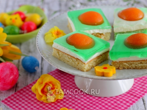 Пирожные «Глазунья», рецепт с фото