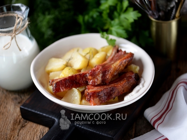 Грудинка с картошкой в духовке, рецепт с фото