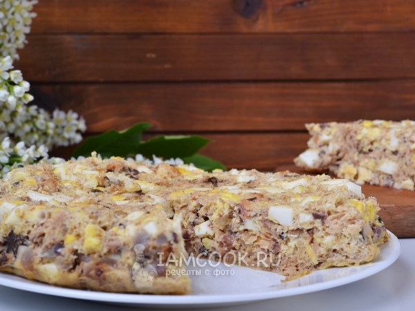 Заливной пирог по Дюкану, рецепт с фото