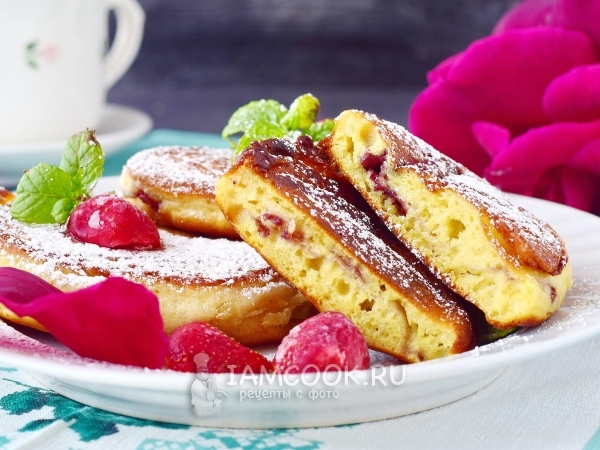 Оладьи с начинкой (на кефире), рецепт с фото