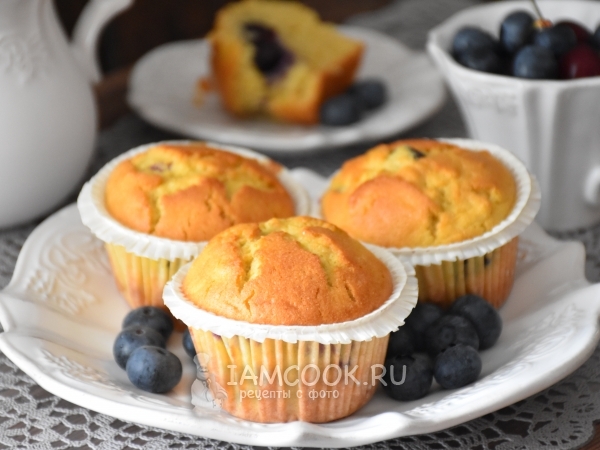 Маффины с ягодами на рисовой муке, рецепт с фото