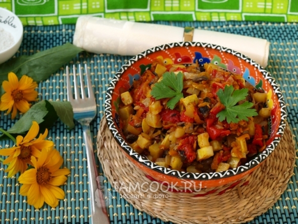 Овощное рагу с грибами, рецепт с фото