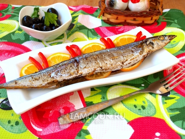 Сайра в духовке (в фольге), рецепт с фото