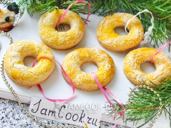 Рождественские сахарные кольца, рецепт с фото