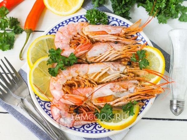 Вареные лангустины, рецепт с фото