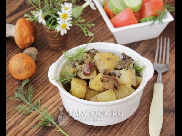 Жаркое с грибами и картошкой, рецепт с фото