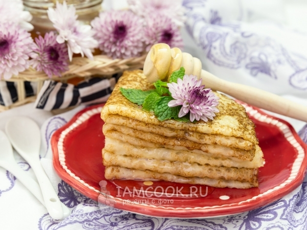 Блины без яиц на сыворотке, рецепт с фото