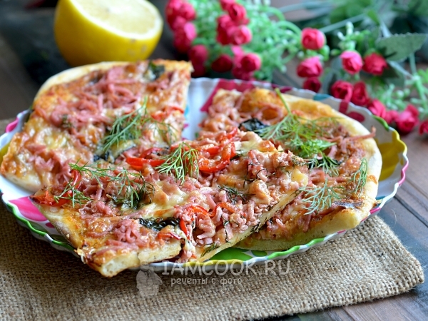 Пицца с баклажанной икрой, рецепт с фото