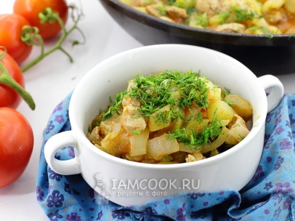 Рагу из кабачков с мясом, рецепт с фото