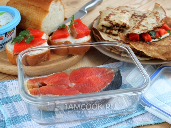 Рыба красная соленая, рецепт с фото