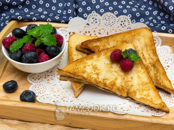 Гренки с шоколадно-ореховой пастой, рецепт с фото