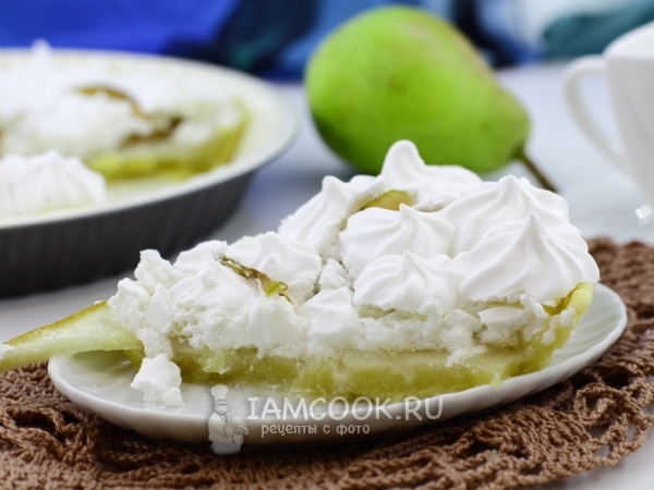 Песочный пирог с грушей, рецепт с фото