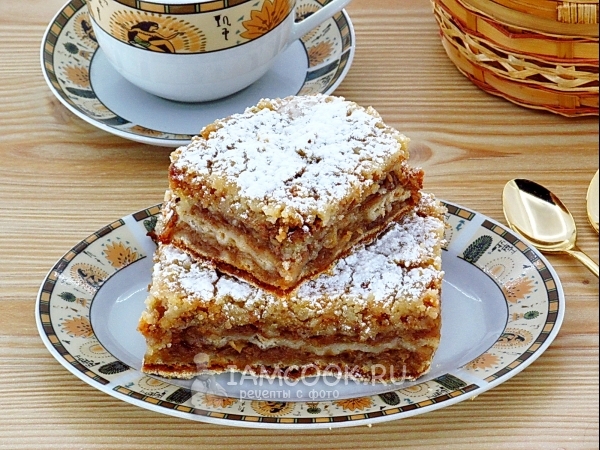 Яблочный пирог по-польски, рецепт с фото