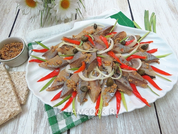 Сельдь в горчичном соусе, рецепт с фото