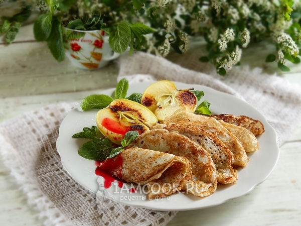 Постные блины на дрожжах, рецепт с фото