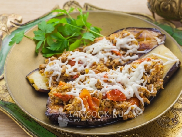 Баклажаны с фаршем на сковороде, рецепт с фото