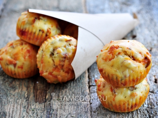Маффины с ветчиной и сыром, рецепт с фото