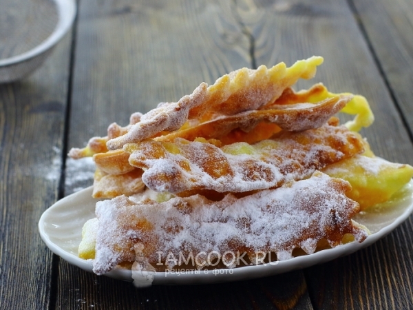 Постный хворост, рецепт с фото