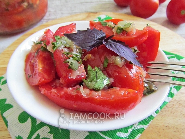 Маринованные помидоры с перцем за 30 минут, рецепт с фото
