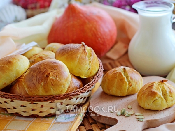 Тыквенные булочки, рецепт с фото