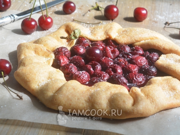 Творожная галета с вишней, рецепт с фото