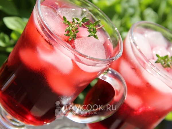 Напиток из каркаде с тимьяном, рецепт с фото