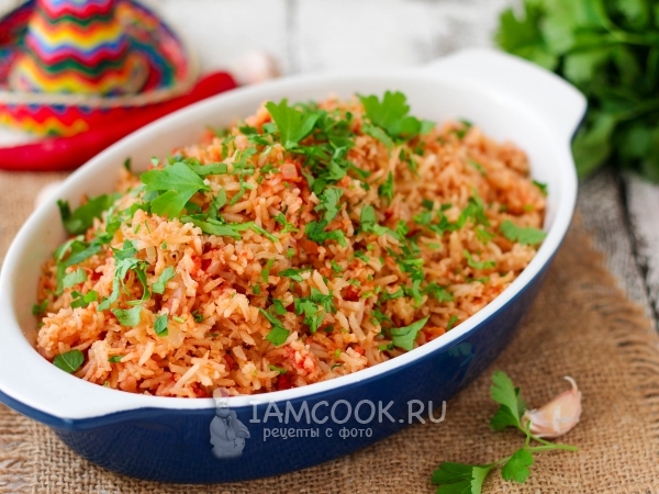 Мексиканский красный рис, рецепт с фото