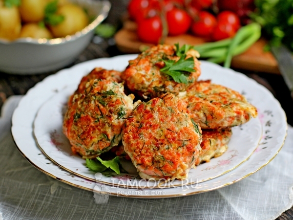 Рыбные котлеты с укропом, рецепт с фото