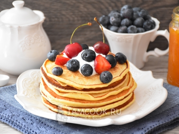 Панкейки на ряженке, рецепт с фото