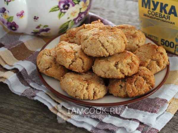 Овсяное печенье с соевой мукой, рецепт с фото