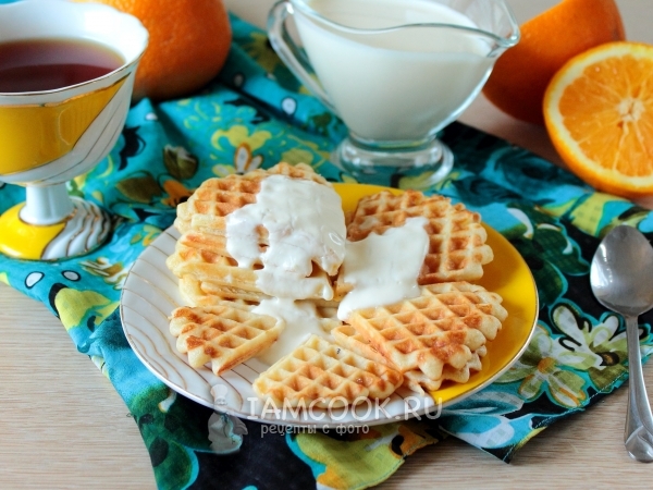 Вафли с апельсиновым кремом, рецепт с фото