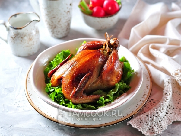 Курица, фаршированная рисом, рецепт с фото