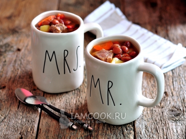 Суп с красной фасолью консервированной, рецепт с фото