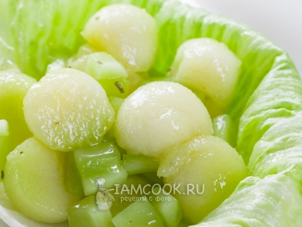 Салат из дыни и огурца, рецепт с фото