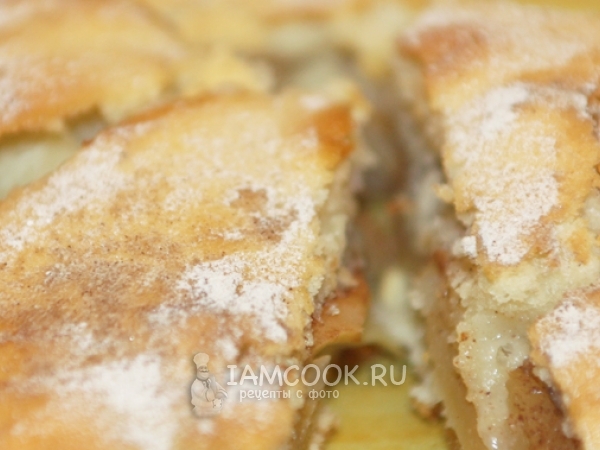 Шарлотка с яблоками на кефире, рецепт с фото