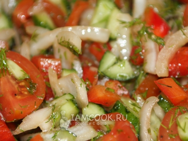 Легкий салат с помидорами черри, рецепт с фото