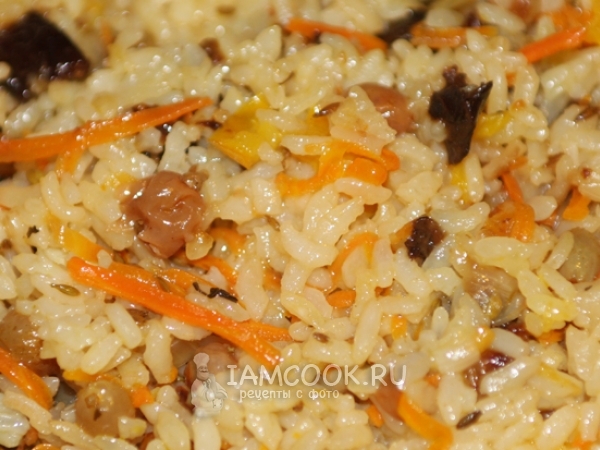 Сладкий плов (постный), рецепт с фото