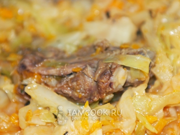 Утка тушеная с капустой, рецепт с фото