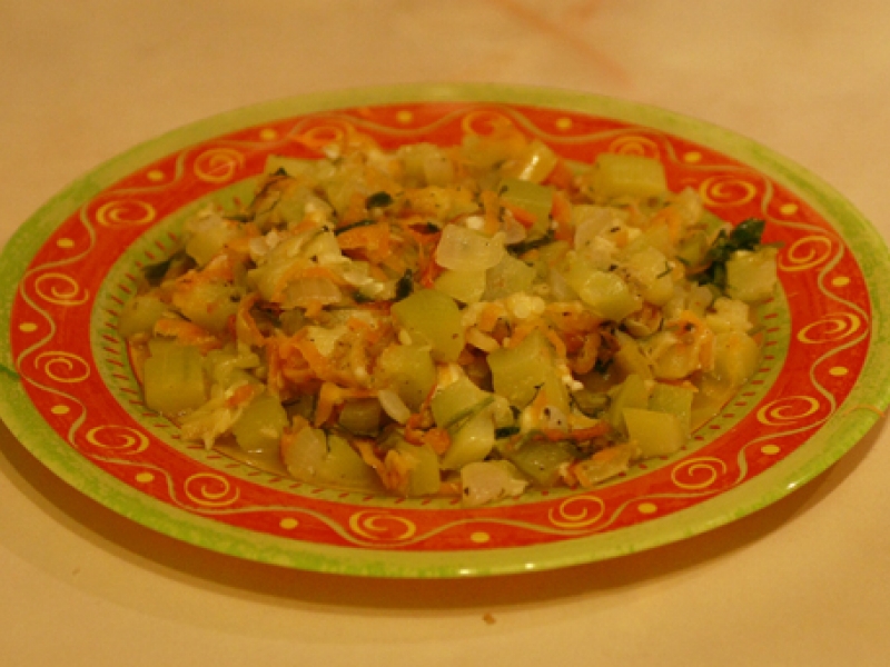 Кабачки тушеные с овощами, рецепт с фото