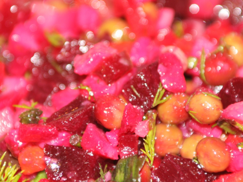 Винегрет с зеленым горошком, рецепт с фото