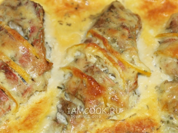 Морской окунь в сырном соусе, рецепт с фото