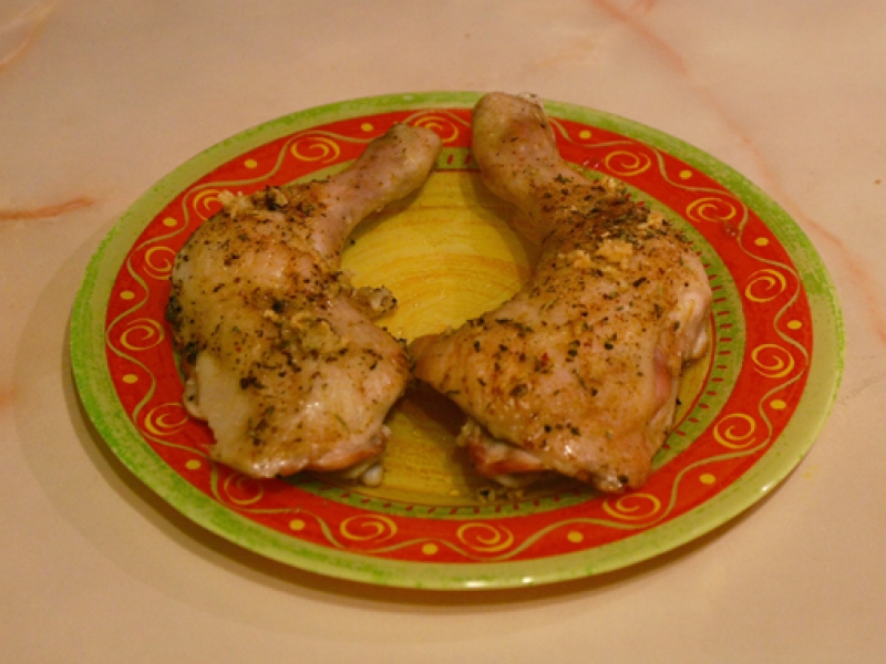 Курица с чесноком в духовке, рецепт с фото