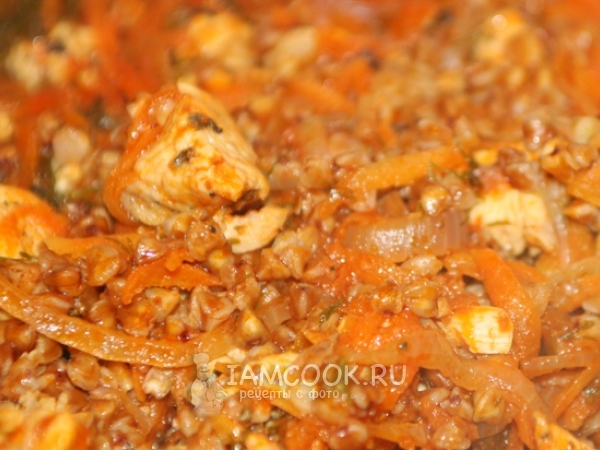 Гречка по-купечески с курицей, рецепт с фото