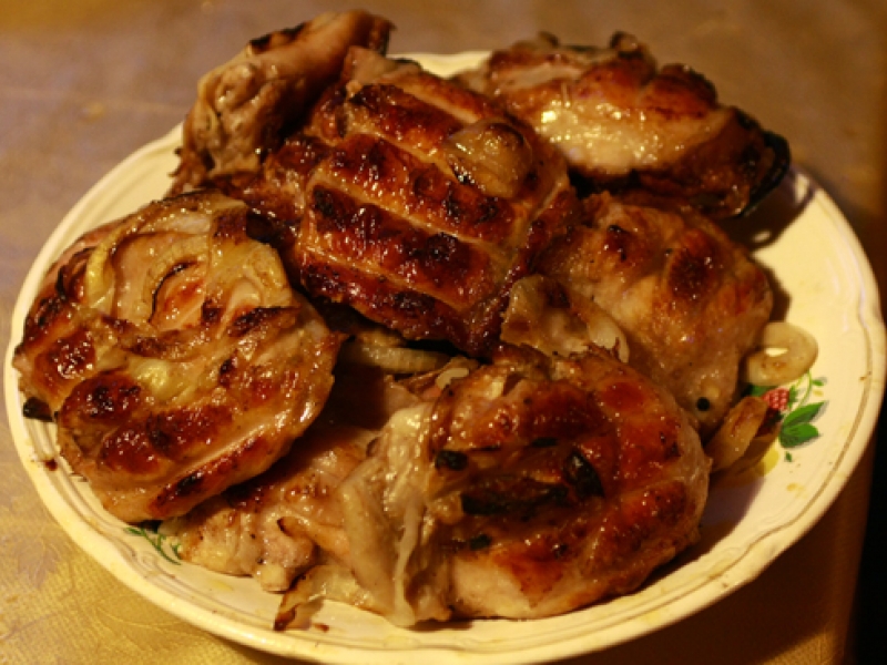 Курица гриль на решетке, рецепт с фото