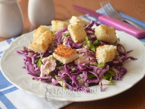 Салат с курицей и грецкими орехами, рецепт с фото