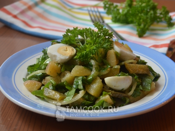 Картофельный салат с щавелем, рецепт с фото