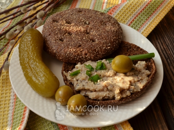 Паштет из фасоли, грибов и тофу, рецепт с фото