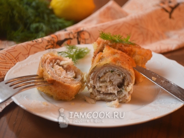 Рыбные рулетики из хека, рецепт с фото