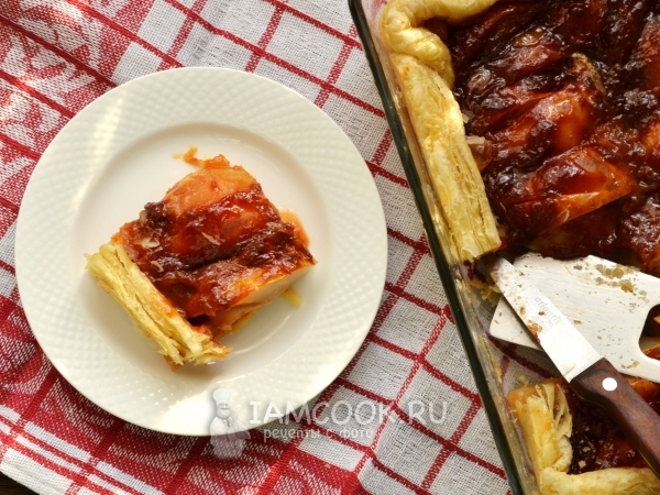 Слоеный пирог с грушами, рецепт с фото