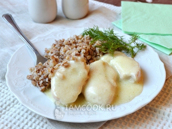 Куриное филе в сметанном соусе, рецепт с фото